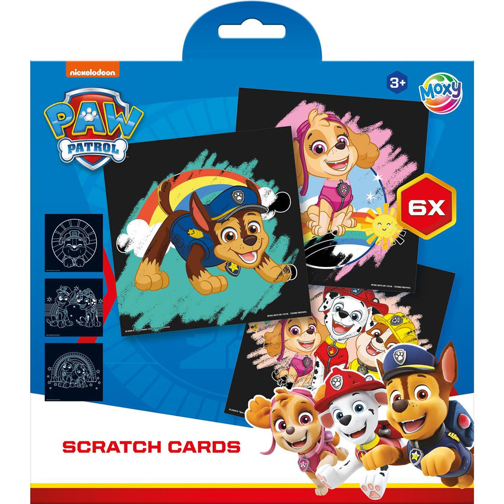 Moxy scratch kaarten paw patrol set, 7dlg.