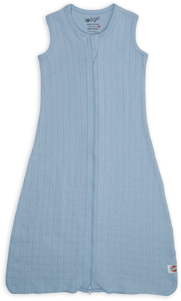 Lodger hopper - hydrofiele slaapzak baby - blauw - 0.3 tog - 98cm - biologisch katoen - zomerslaapzak babyslaapzak
