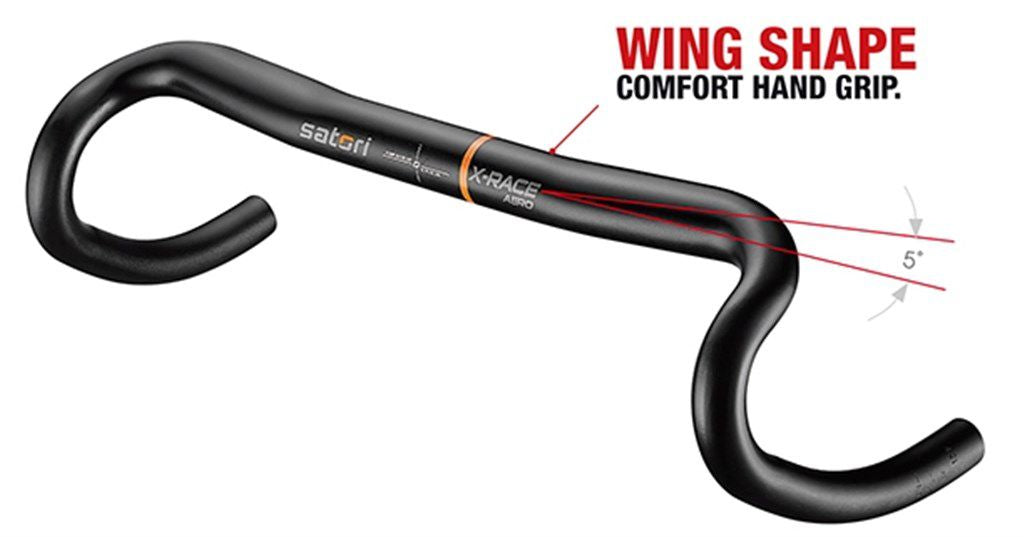 Satori Stuur X-Race Aero ø31.8mm B=420mm mat zwart