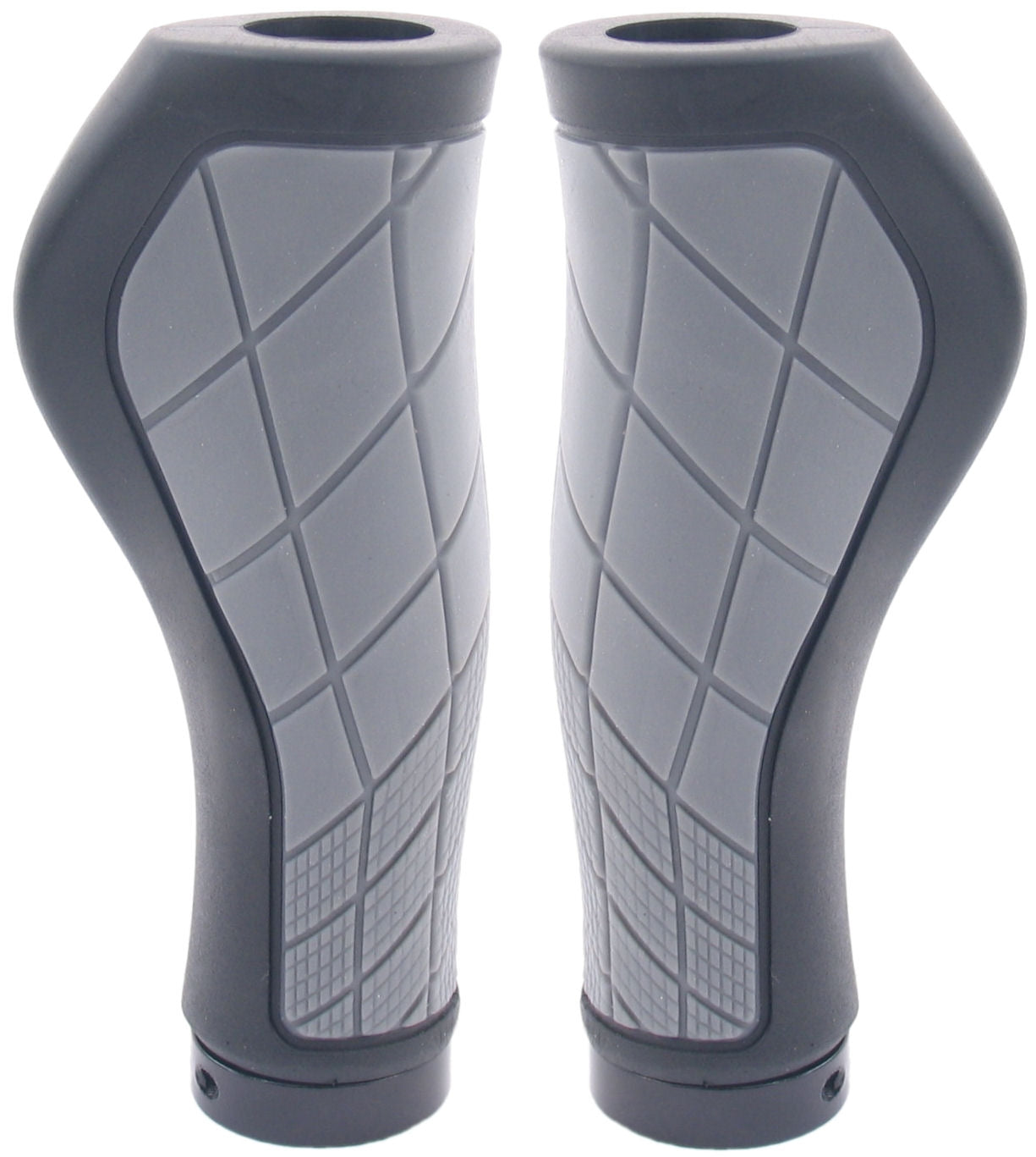 Jeu de poignées Edge ErgoCity avec contre-écrou - 2x136mm - gris noir