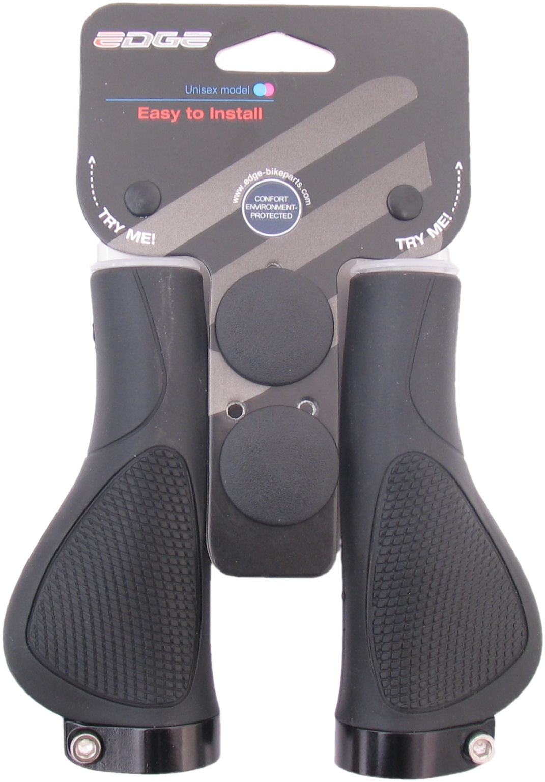 Handvatset Edge ErgoCity Plus met lockring - 136 136mm - zwart