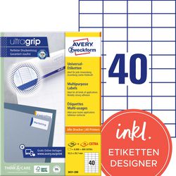 Merkloos sans marque huismerk avery 3651-200 universele etiket 52,5x29,7mm