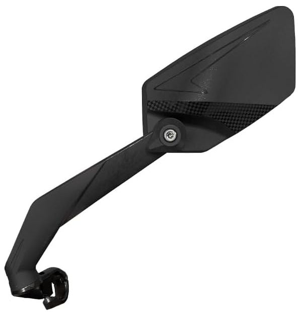 Edge spiegel links e-bike luxe met klem - extra groot en licht gedimd glas