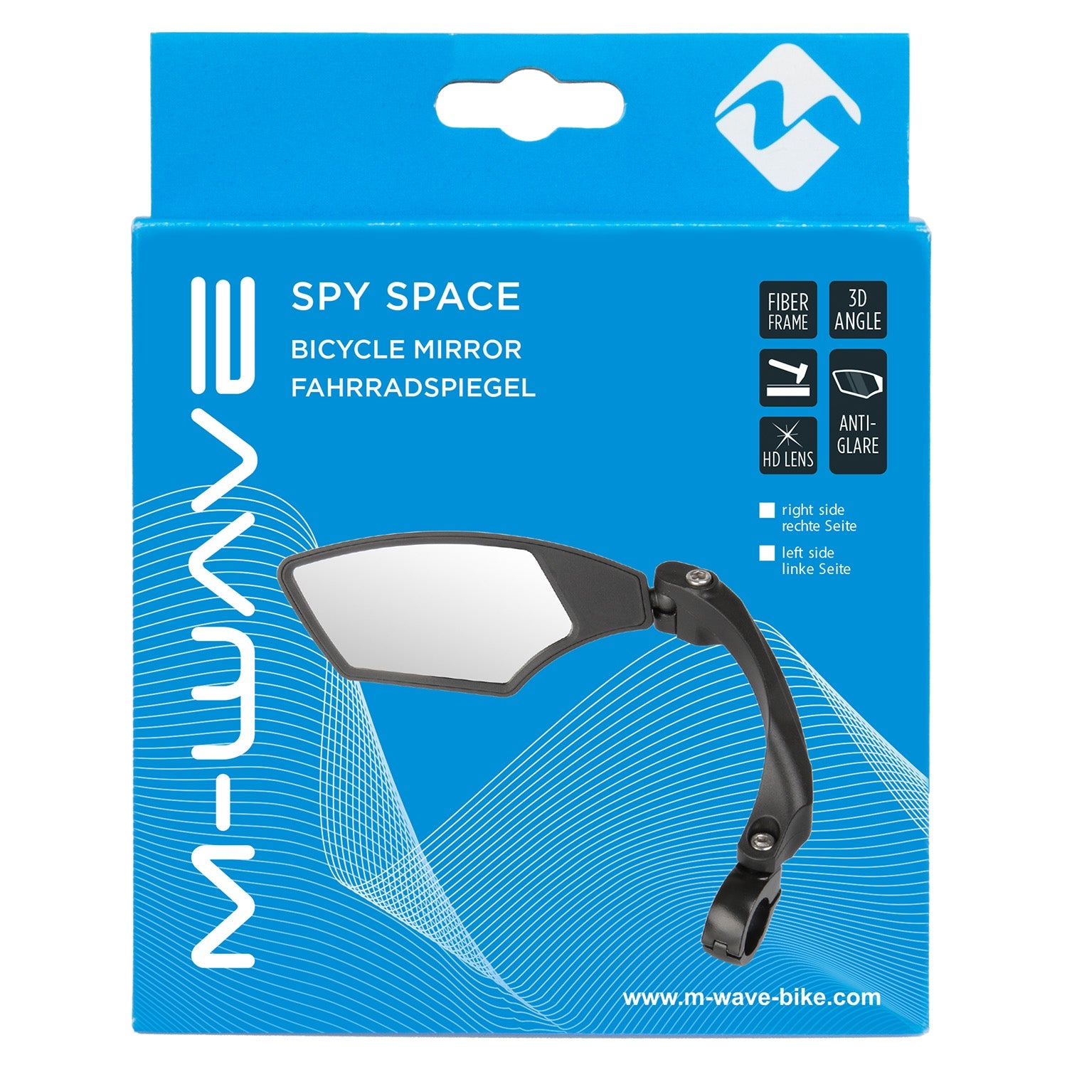 Rétroviseur vélo M-Wave Spy Space droit - fixation par pince (sur carte)