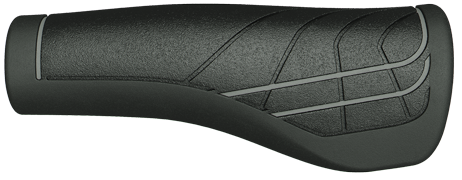 Herrmans LINE DD36 - Ergonomisch verstelbaar fietshandvat zwart grijs 124 90mm