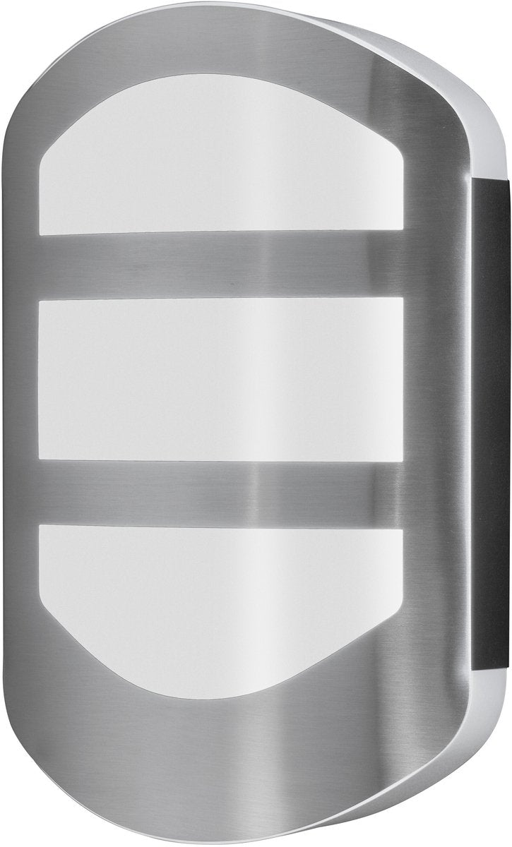 Osram endura style plate wall wandlamp in moderne roestvrijstalen look met indirect licht, heldere en functionele led-buitenlamp, ip44-bescherming, voor entreeverlichting en gevels