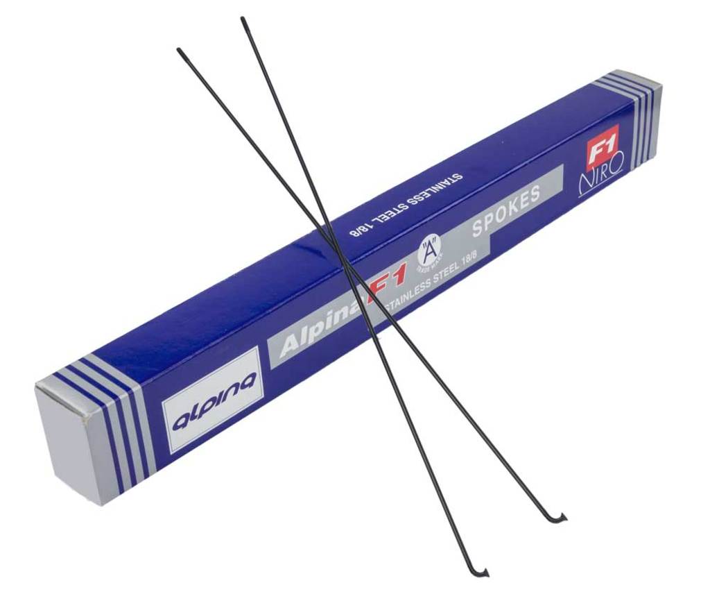 Rayons 298-14 Alpina Raggi ø2.00 mm FG 2.3 - acier inoxydable noir (144 pièces)