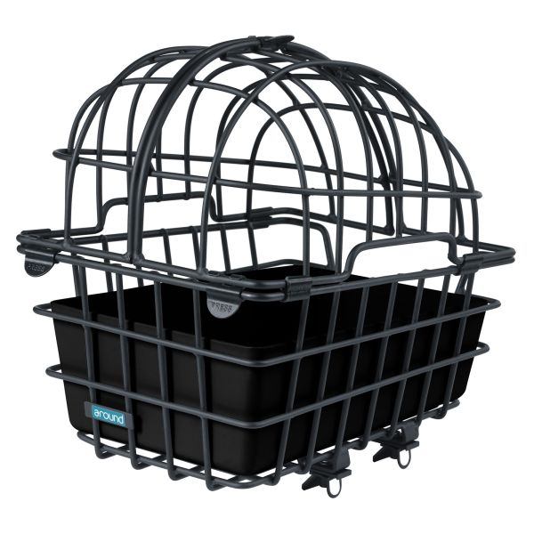 Rondom dierenfietsmand luna xl incl. fix systeem - mat zwart