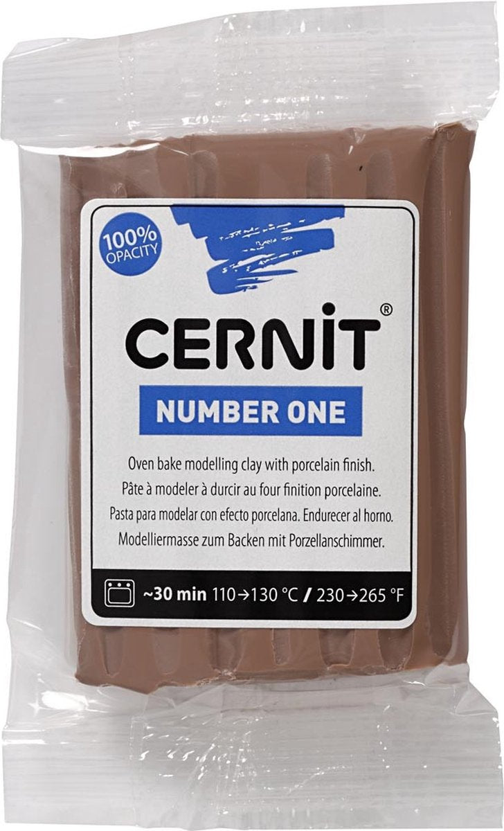 Cernit boetseerklei taupe, 56 gram