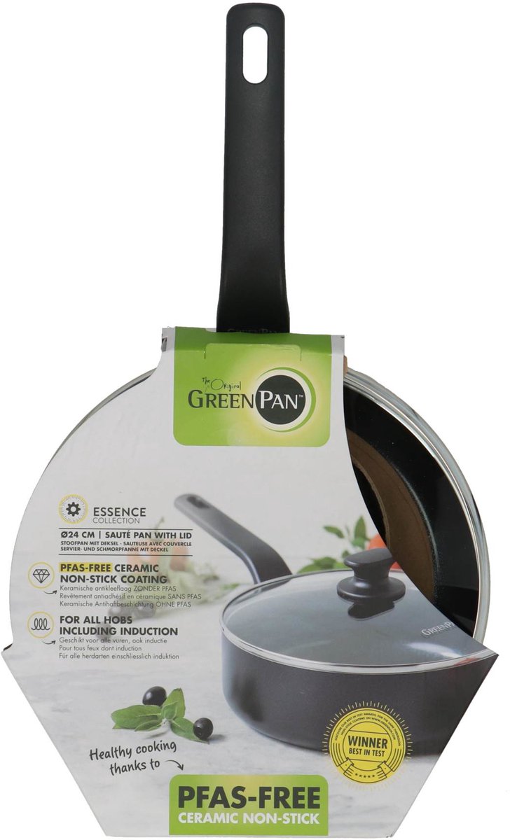 Groene pan essence hapjespan 24cm
