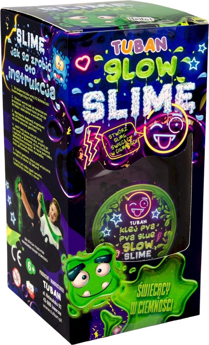 Tuban - kit – diy slime – glow in the dark