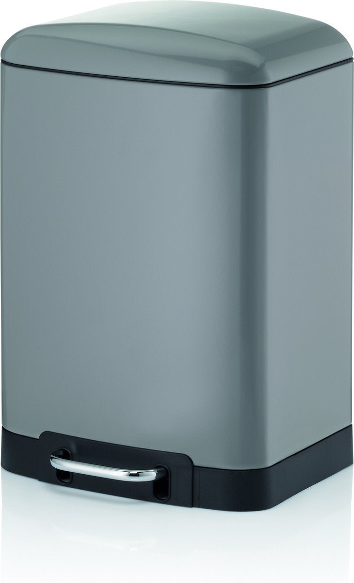 Kela afvalemmer rvs grijs, 12 l - | davino