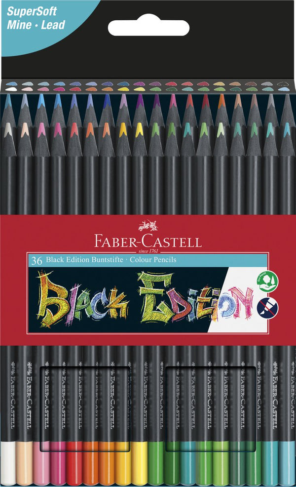 Faber-castell black edition kleurpotloden - 36 stuks - fc-116436