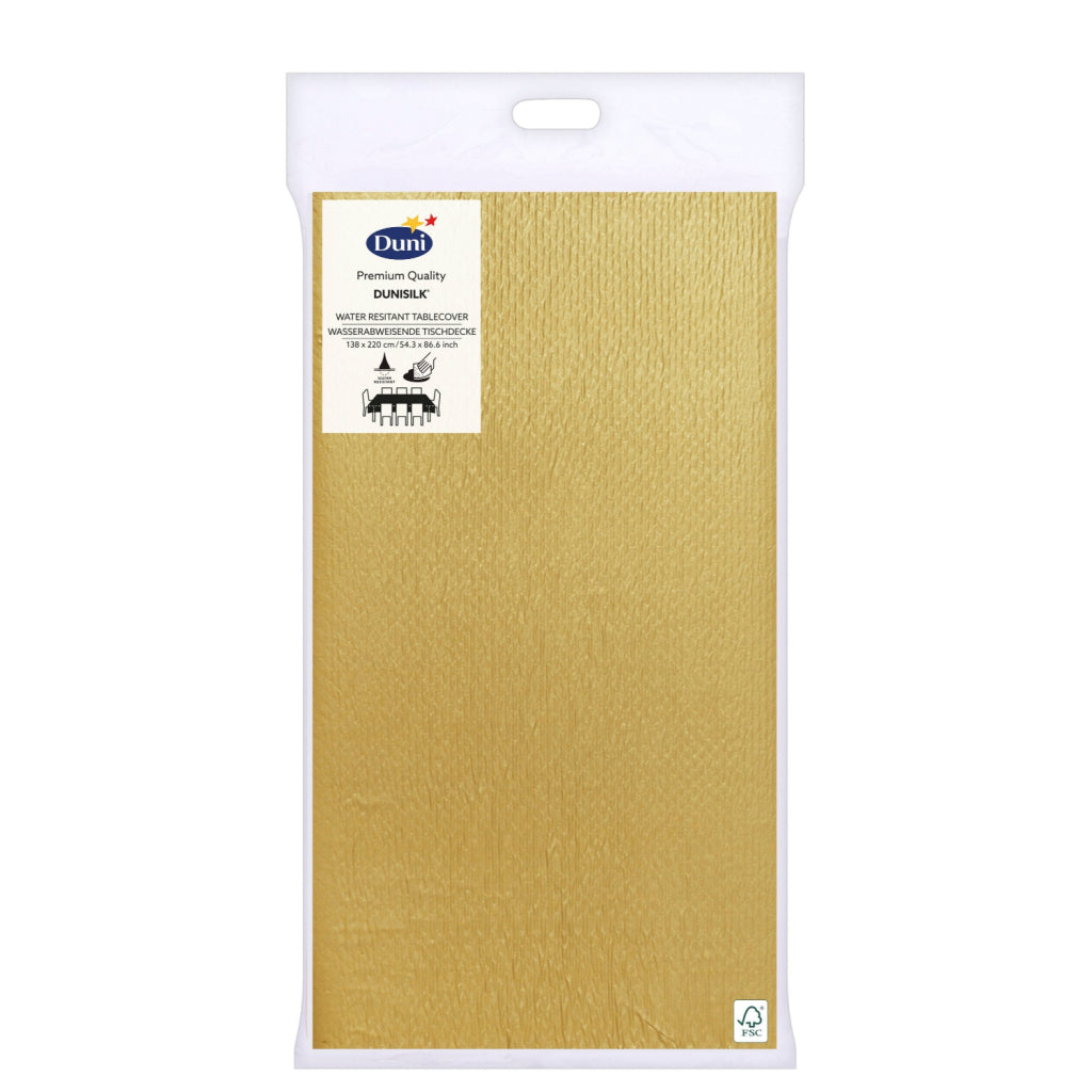 Duni tafellaken 138x220 cm goud