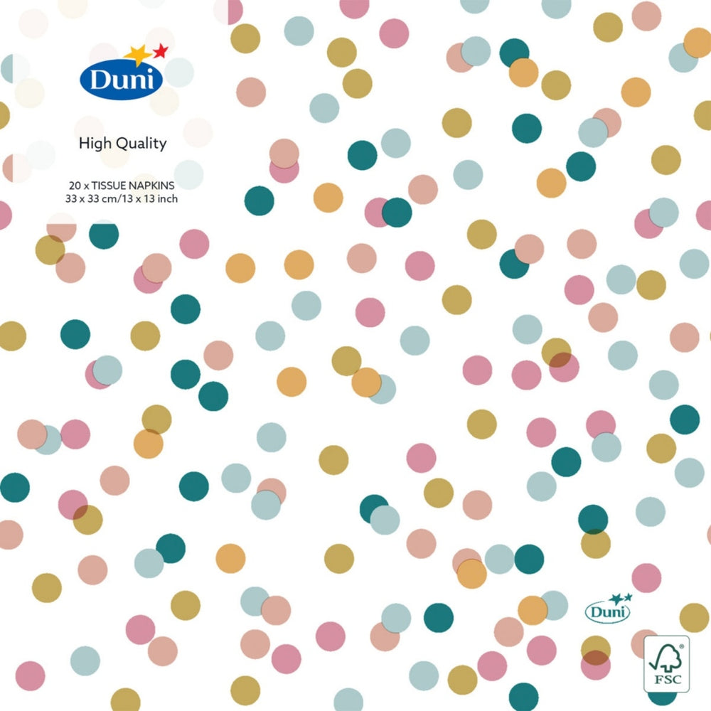 Duni servetten dream dots 33x33 cm 20 stuks