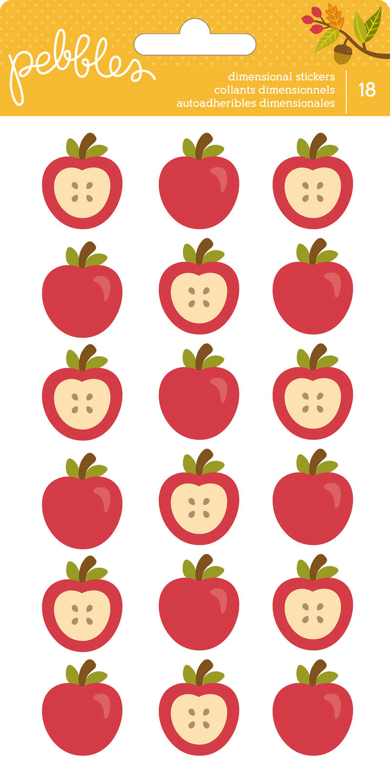 Pebbles • stickers puffy apple