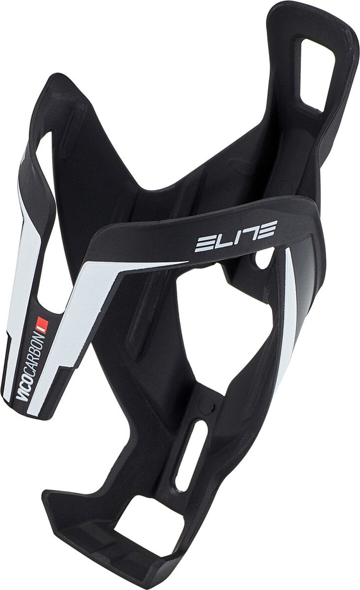 Elite vico bidonhouder carbon, mat white graphic