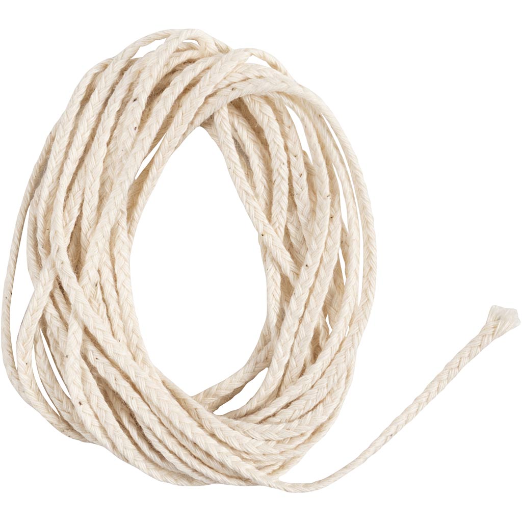 Creativ company lont, geschikt voor dompelkaarsen (dia. 15-22 mm) en gegoten kaarsen (dia. 40-60 mm), 100 gr, 3 m 1 doos