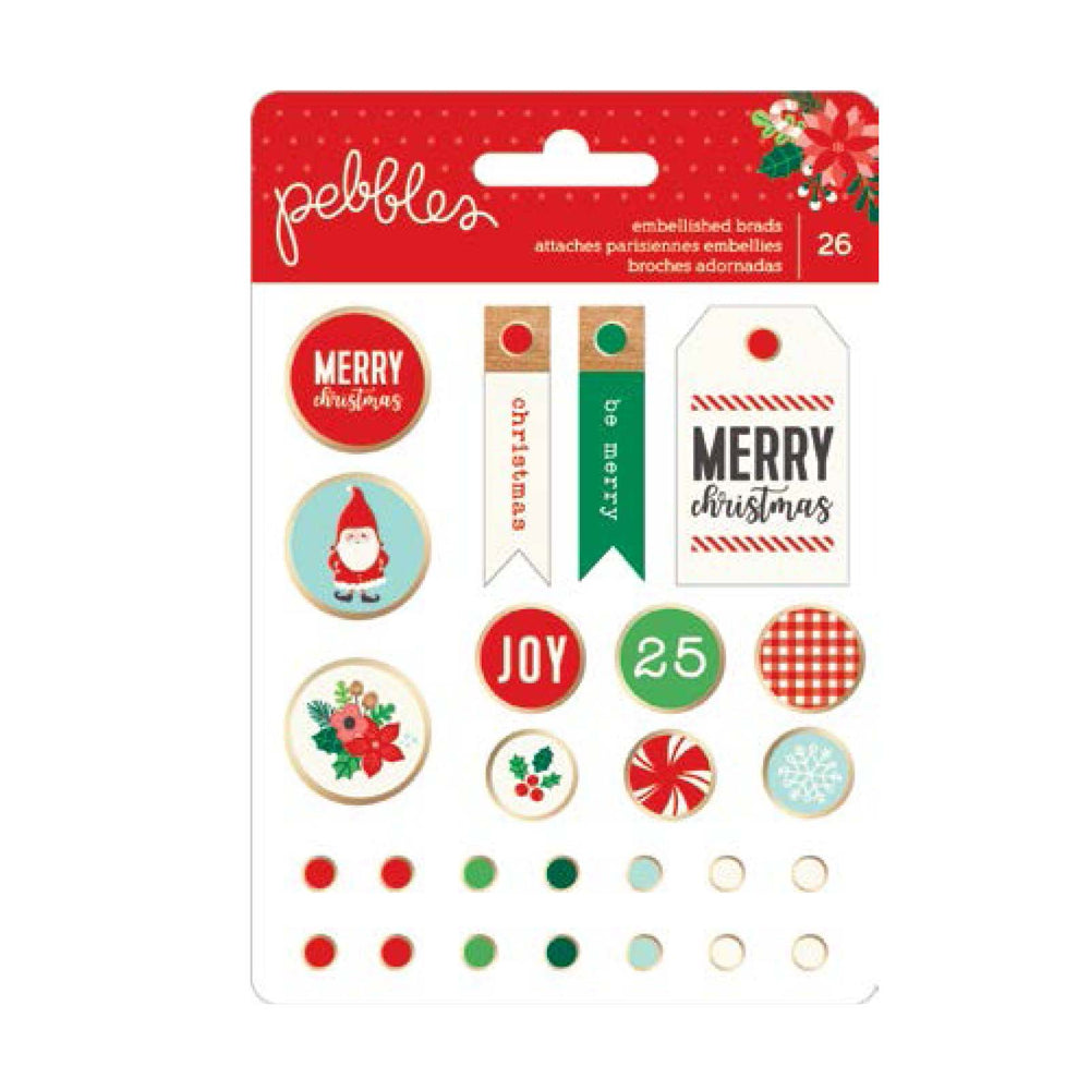 Pebbles • cozy bright decorative brads 6