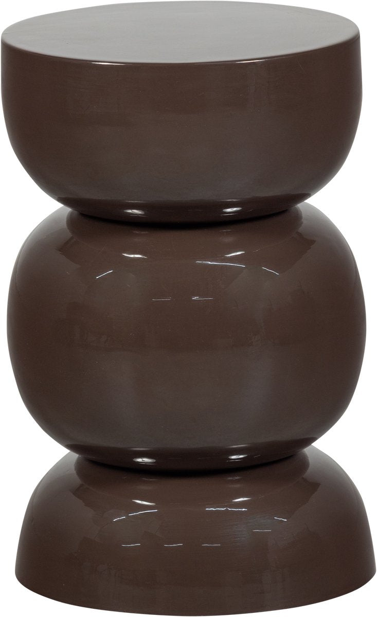 Woood breno bijzettafel - metaal - donkerbruin - 46x30x30