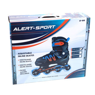 Alert inline skates maat 31-34 blauw oranje zwart