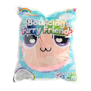 Pluchiez bal bouncing furry 50 cm assorti | 2 stuks