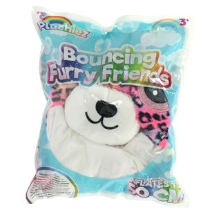 Pluchiez bal bouncing furry 50 cm assorti | 2 stuks