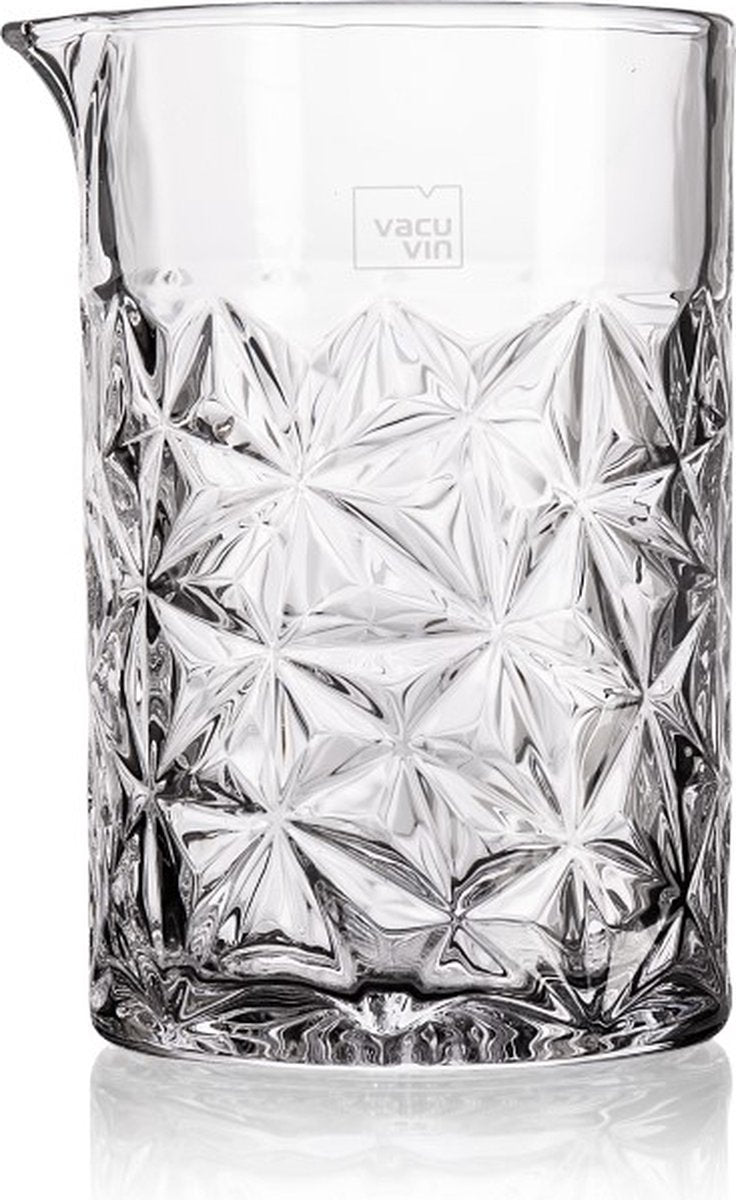 Vacuvin vacu vin mixing glass 650 ml – cocktail mengglas – rvs design print – voor geroerde cocktails