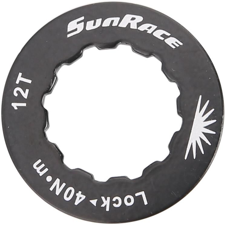 Sunrace lockring lockring alu, black,f.12t.