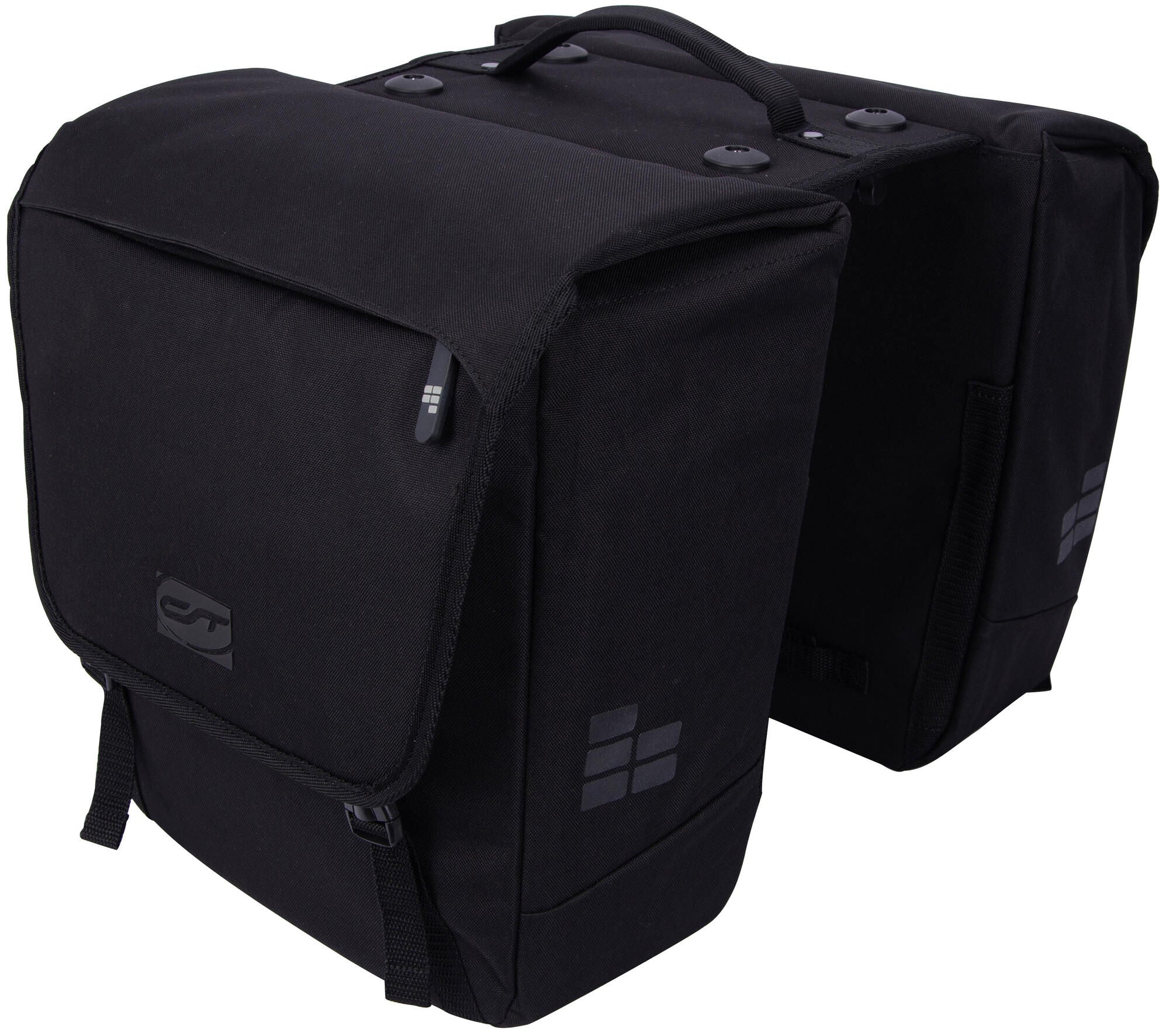 Contec dubbele tas via.tour double rt ct bag via tour double dim black, rt