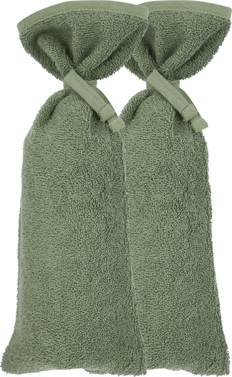 Meyco baby uni kruikenzak - 2-pack - badstof - forest green