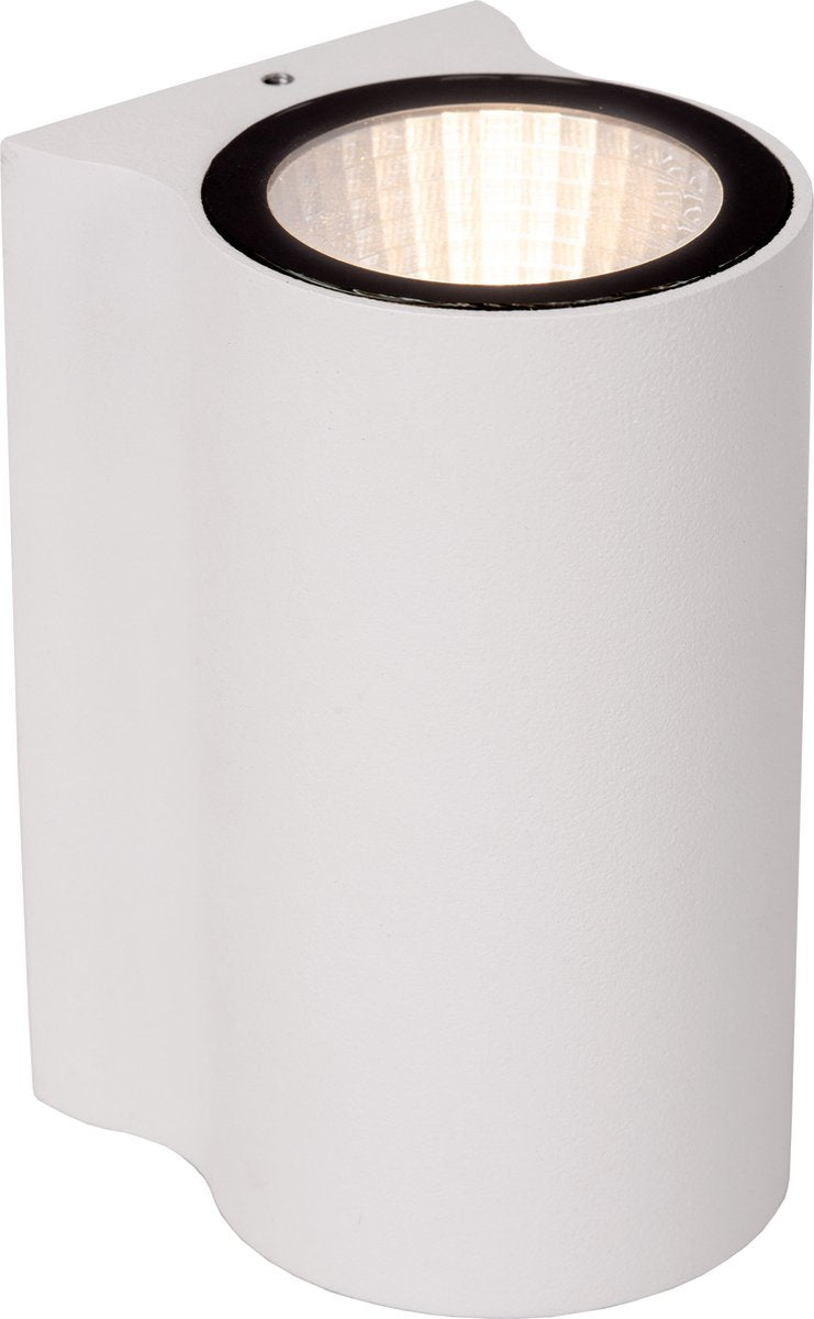 Lucide akra - wandlamp binnen buiten - led - 1x6w 2700k - ip54 - wit