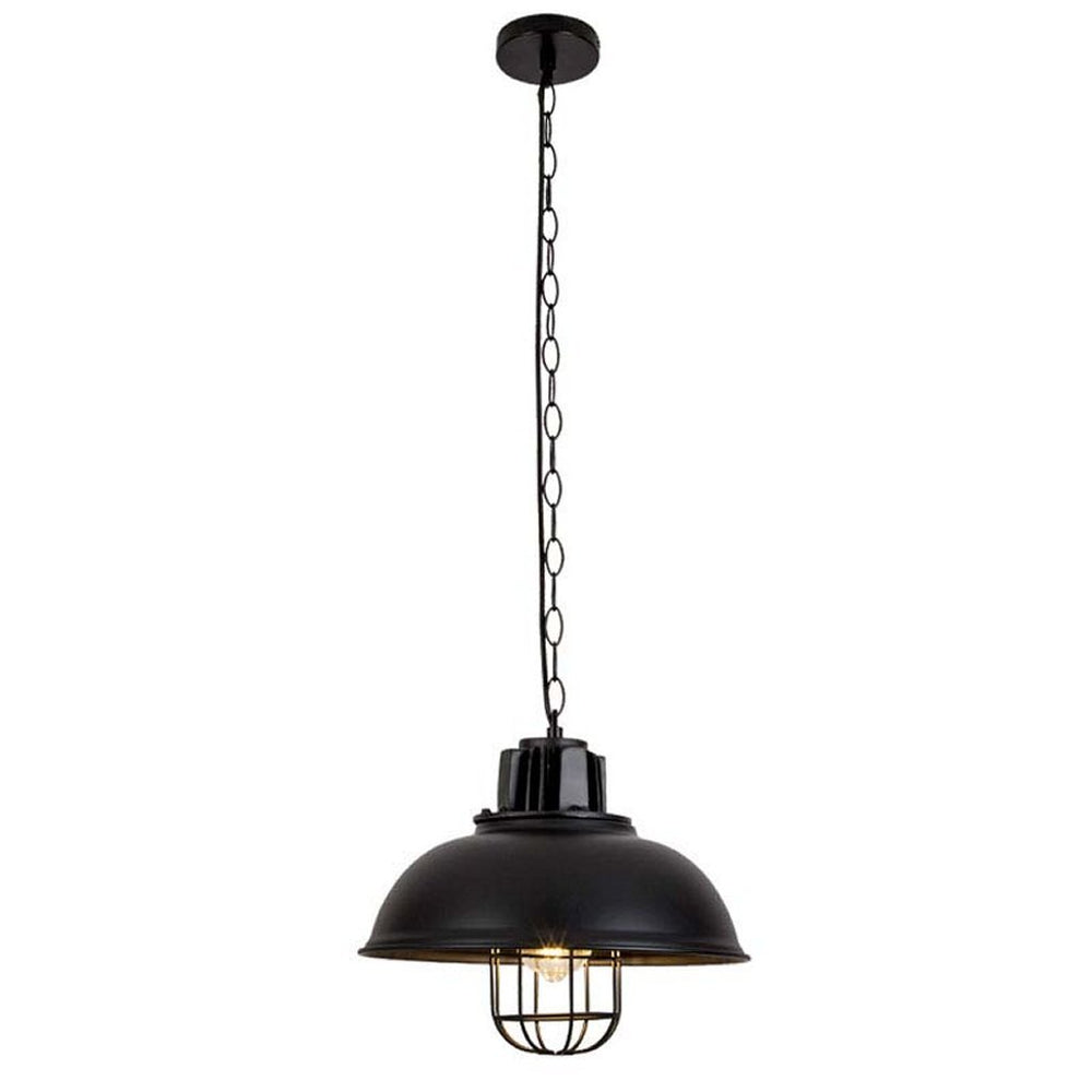 Homestyle pro mk107-bb industriële hanglamp 33x26 cm zwart metaal