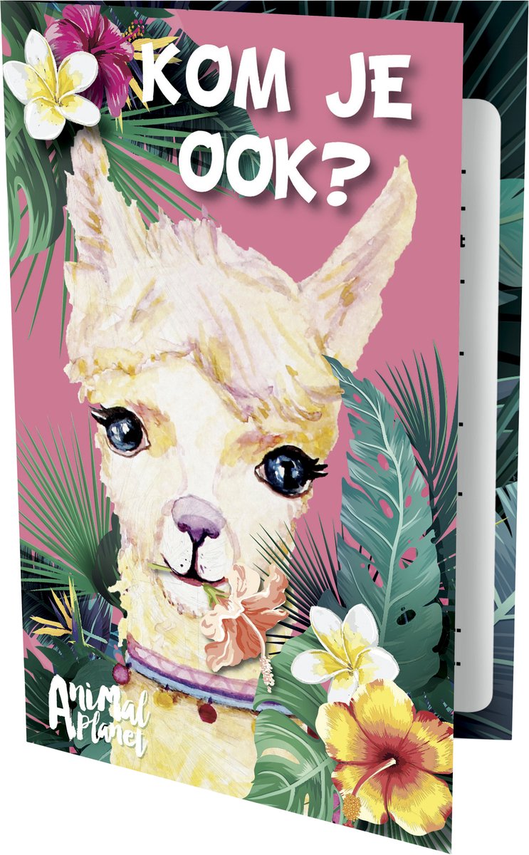 Interstat uitnodigingskaarten - alpaca - 6st.