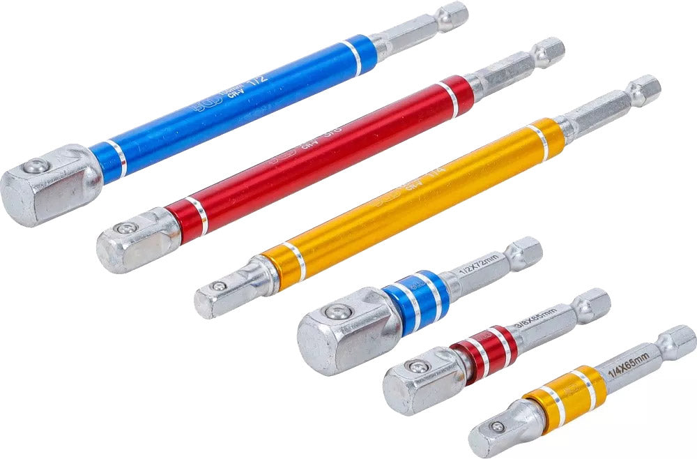 Bgs technic adapter set for drills 1 4 , 3 8 , 1 2