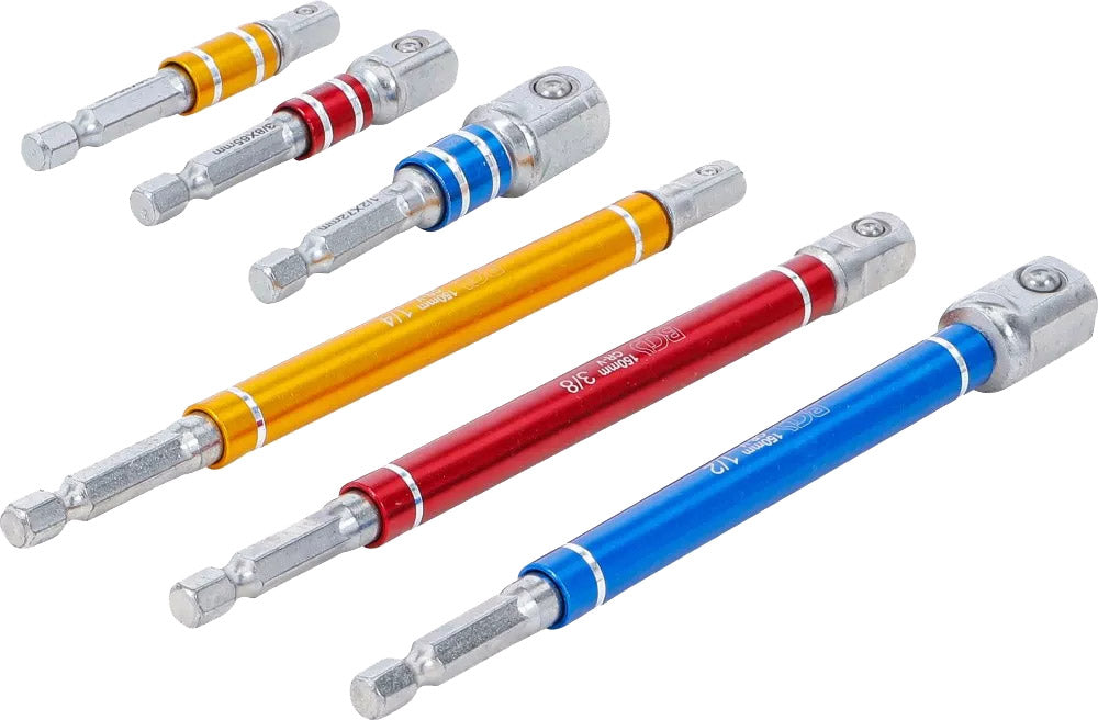 Bgs technic adapter set for drills 1 4 , 3 8 , 1 2