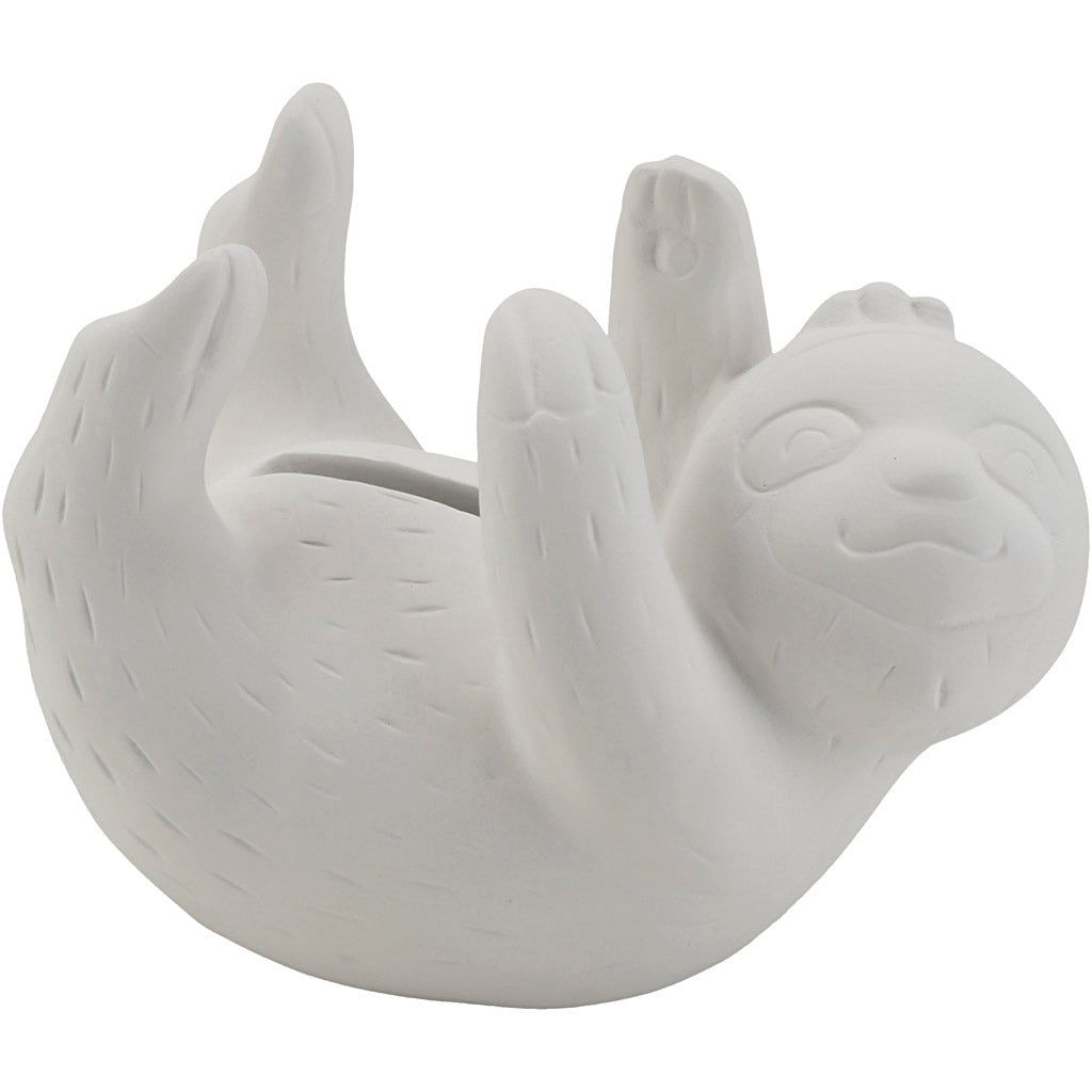 Creatief bedrijf terracotta dierenspaarpot luiaard, 6st.