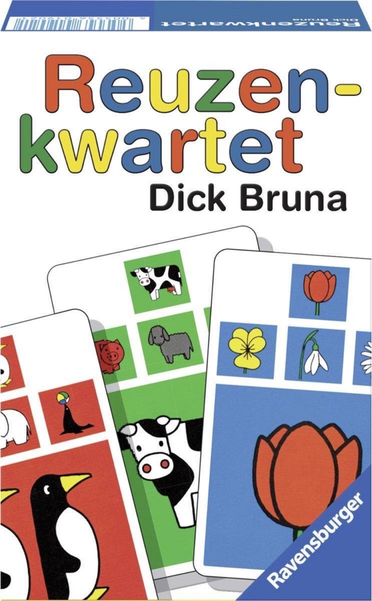 Ravensburger reuzenkwartet dick bruna - kaartspel | 2 stuks