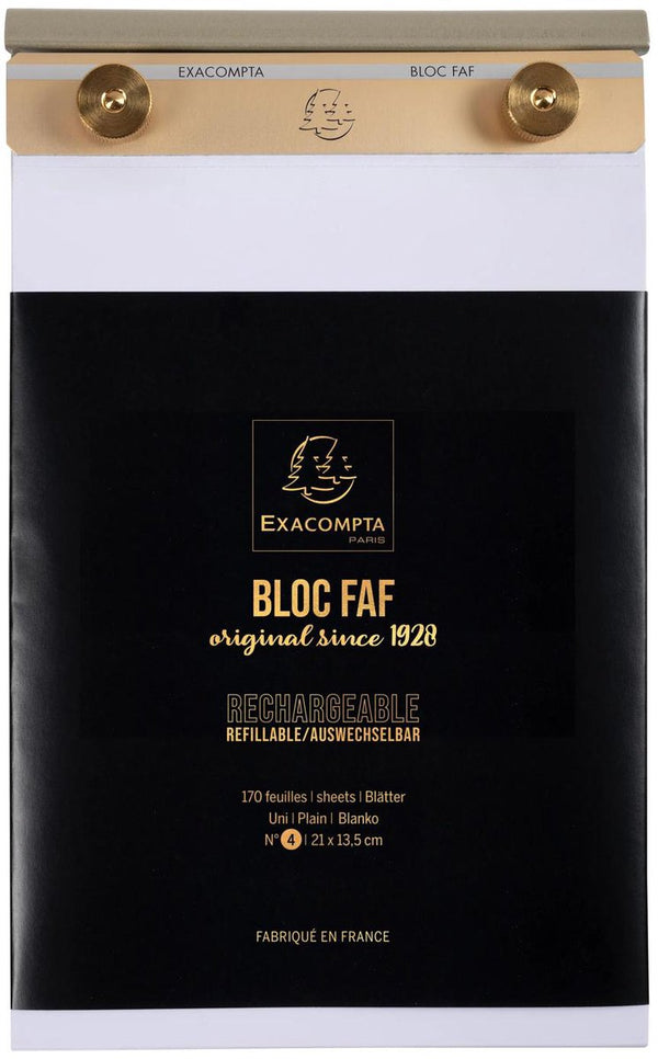 Exacompta blok faf compleet 21x13,5cm n°4 effen - wit - 12114e