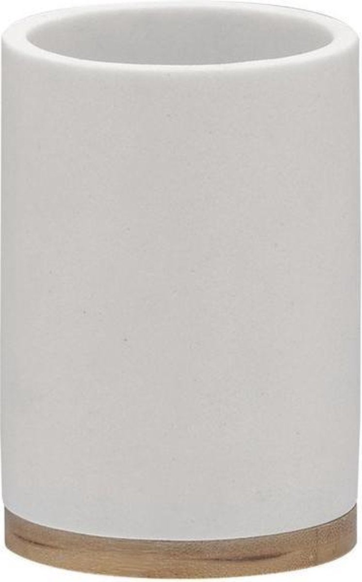 Sealskin grace - tandenborstelbeker vrijstaand - wit