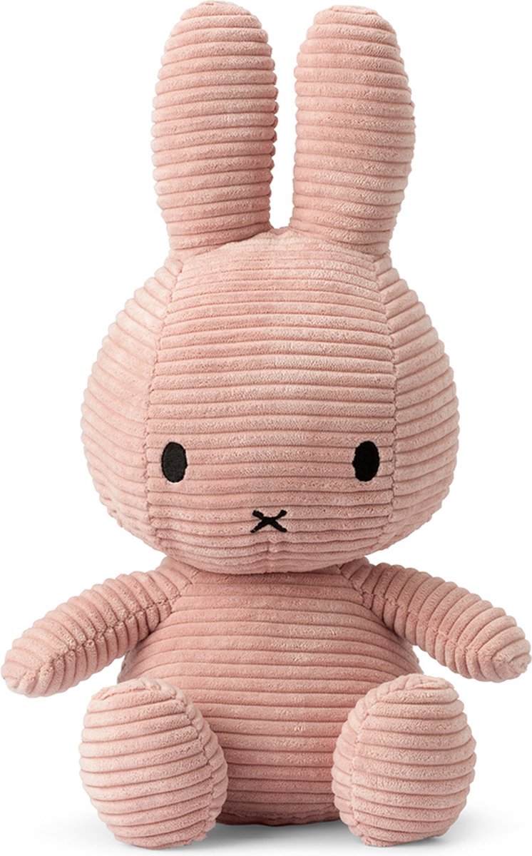 Bon ton toys nijntje - eco corduroy pink - 33 cm - 13