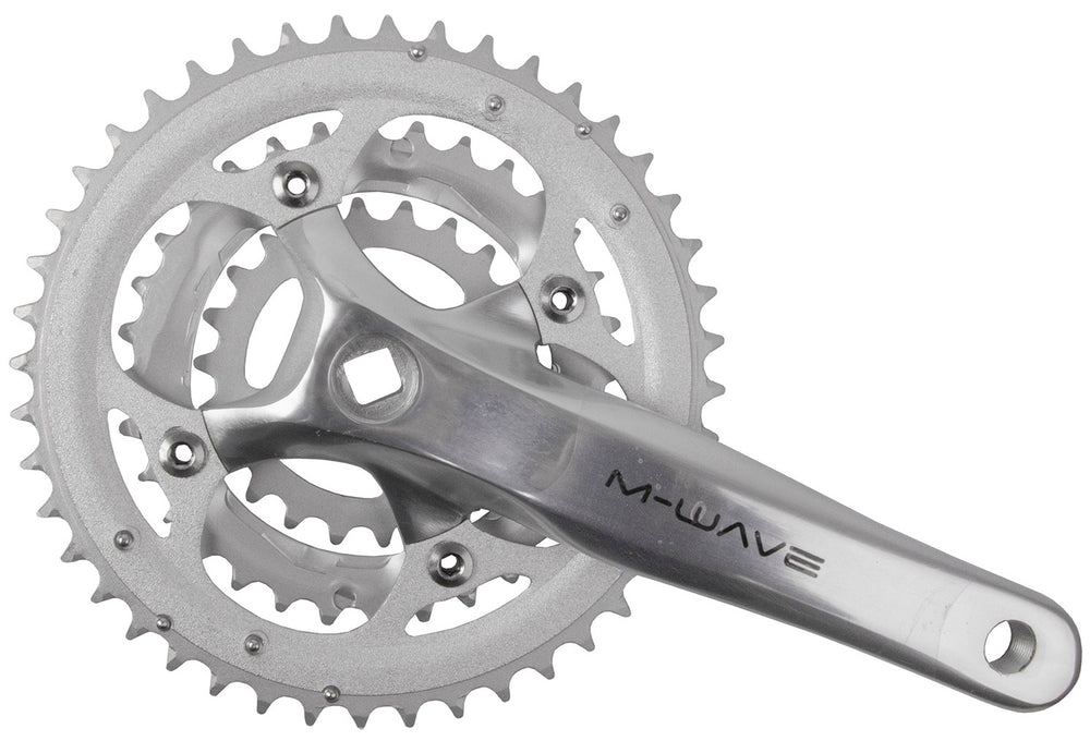 M-wave crankstel 22 32 44t 170mm 8-9 speed zilver