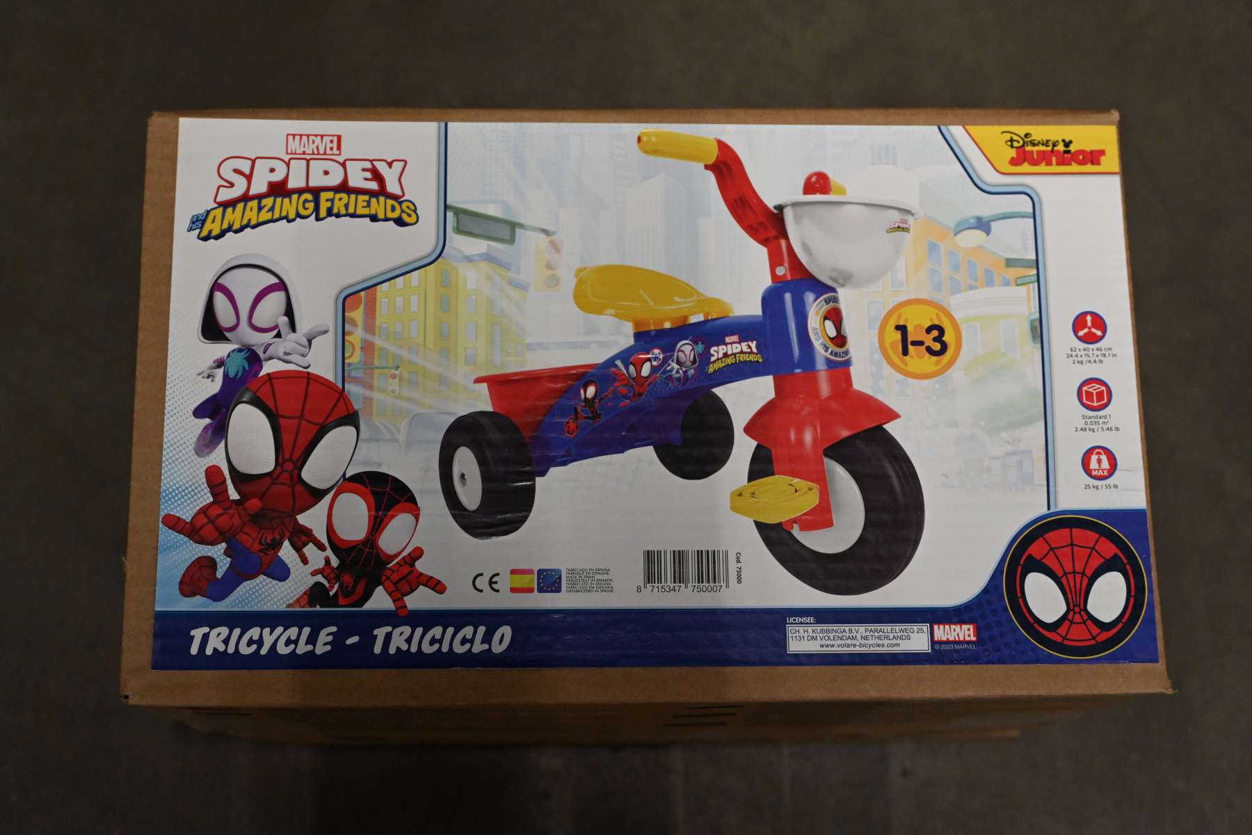 Spidey en zijn geweldige vrienden Driewieler Spidey Jongens Blauw