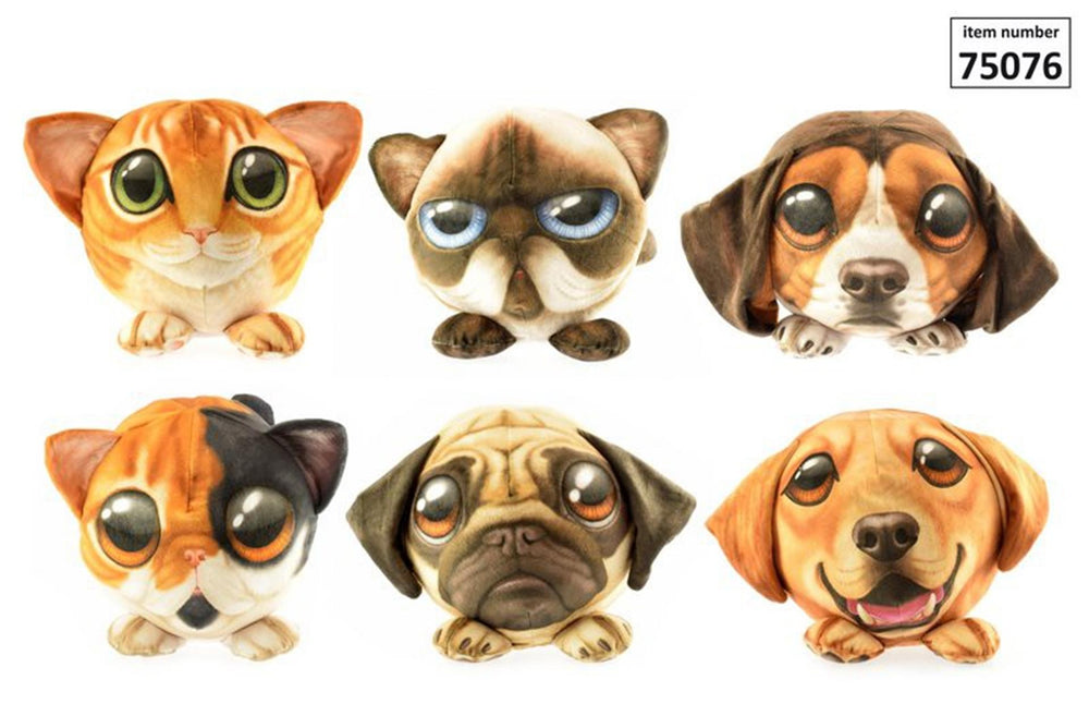 Toi-toys big face geprinte dieren xl verkrijgbaar in 6 uitvoeringen.