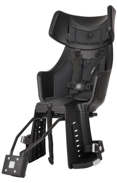 Kinderzitje achter Bobike Exclusive Tour Plus - urban zwart - framebevestiging (FF)
