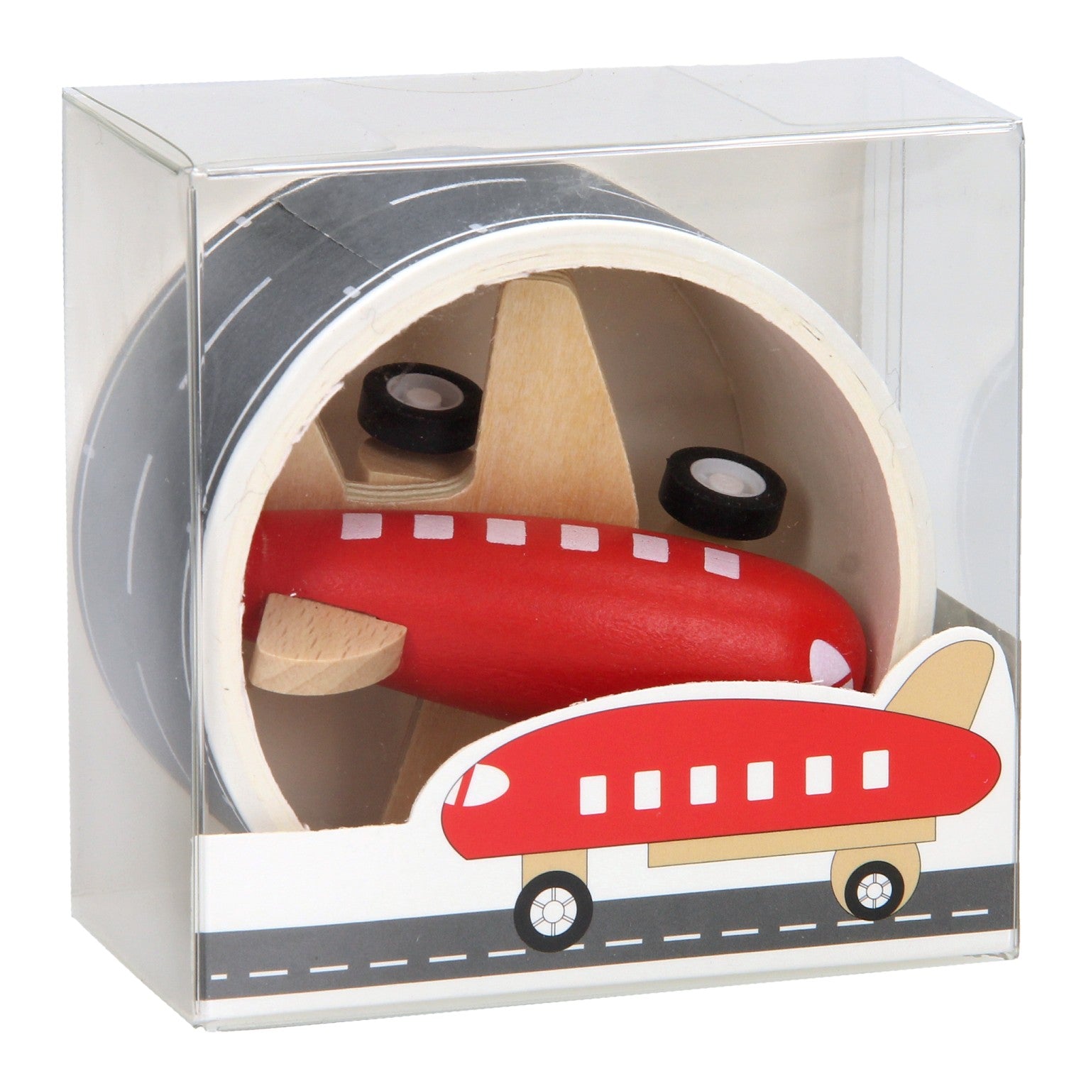 Houten vliegtuig met wegtape, 8mtr