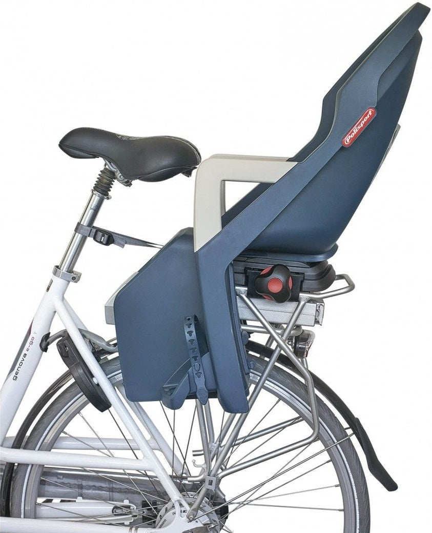 Polisport kinderzitje achter guppy maxi+ met dragerbevestiging (cfs) - jeans crème