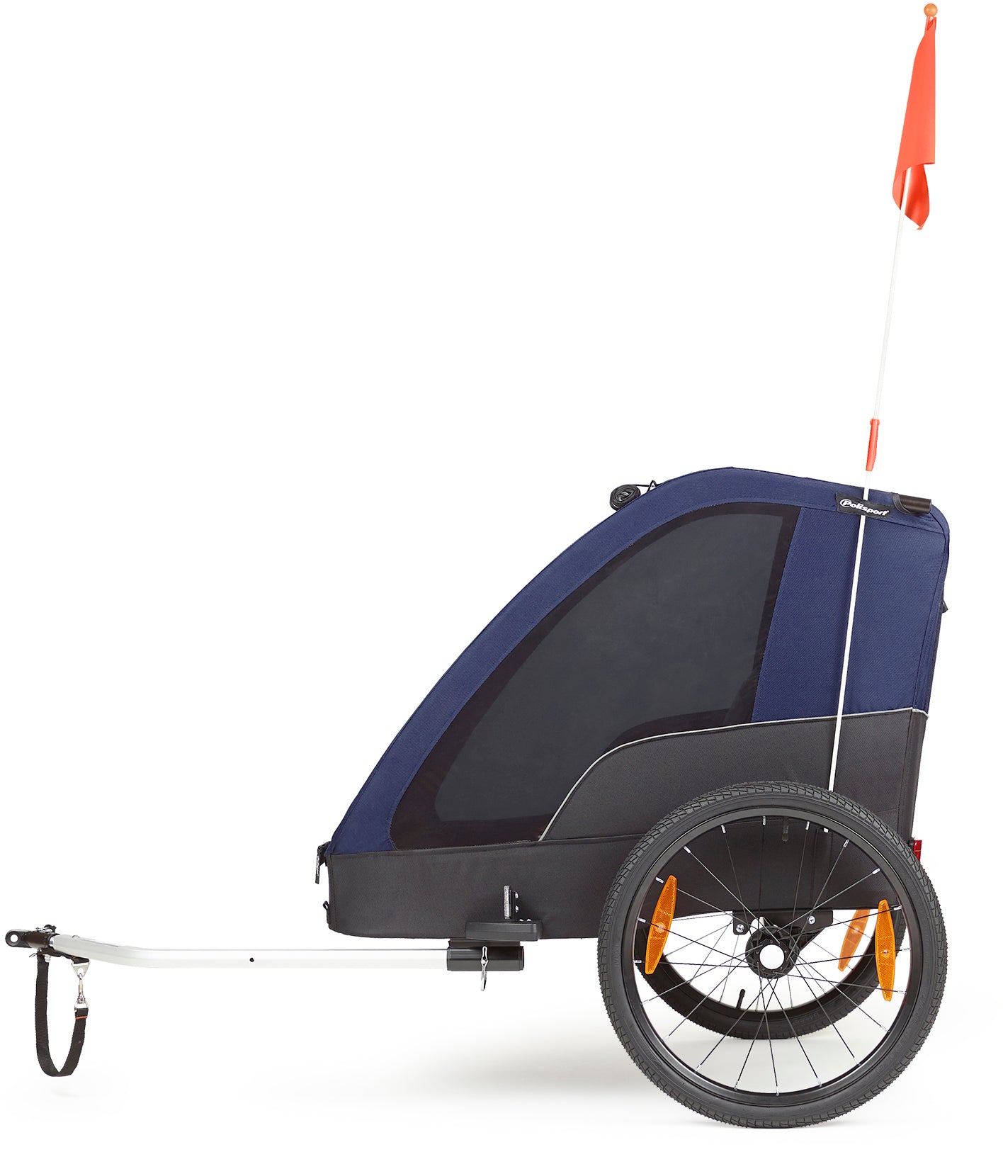 Polisport Kindertrailer zonder wandelkit grijs blauw