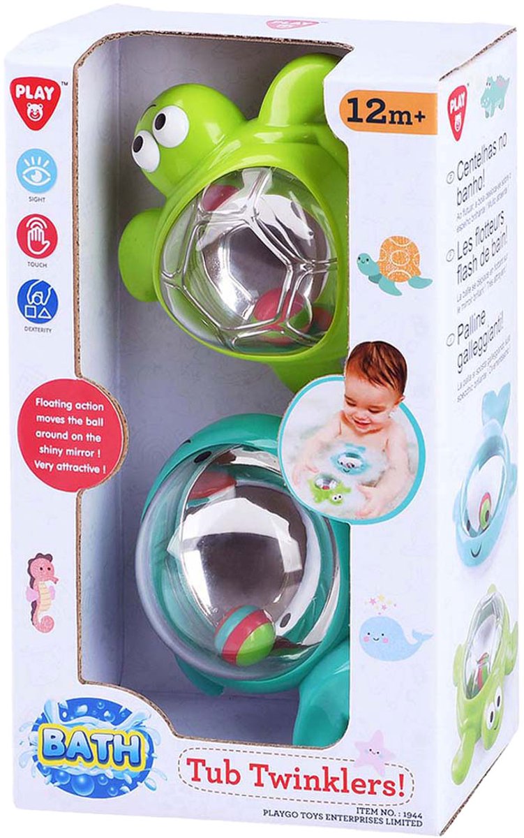 Speelbadspeelgoed tub twinklers - walvis en schildpad, 2st.