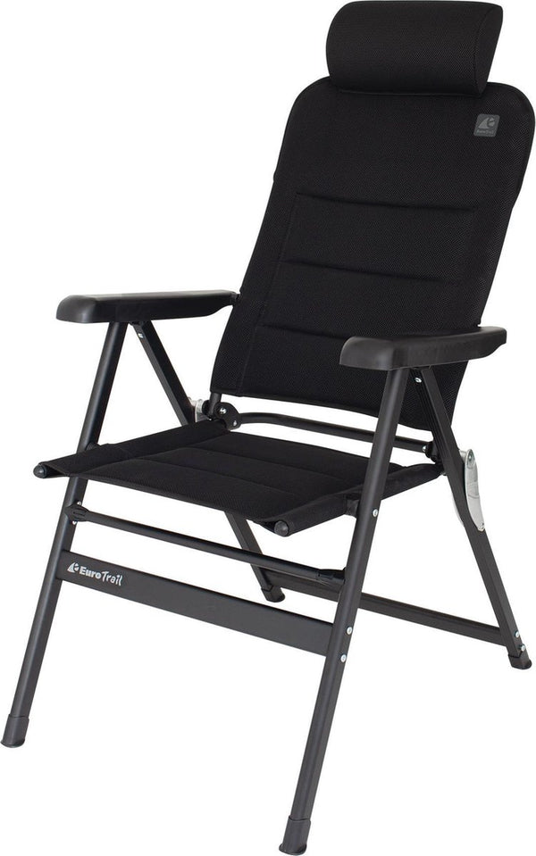 camping chair Chateau 123 x 48 cm aluminum black